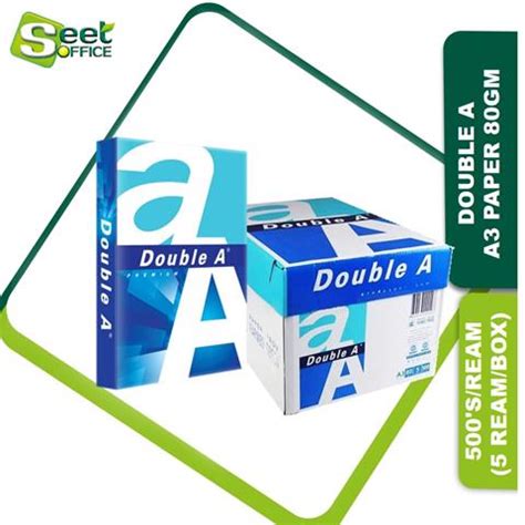 DOUBLE A A3 PAPER 80GM 500'S/REAM (5 REAM/BOX) - Seet Office Supplies ...