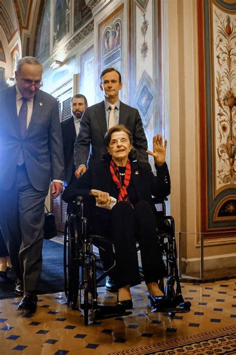 Sen. Dianne Feinstein returns to Capitol Hill, casts her first votes since February