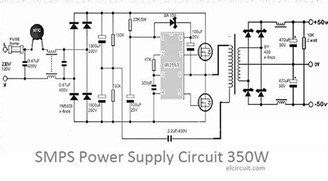 350W SMPS Power Supply Circuit | Power supply circuit, Switched mode ...