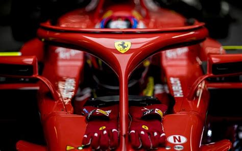 Download wallpapers HALO, Ferrari SF71H, 4k, new cockpit protection, Formula One, F1, Formula 1 ...