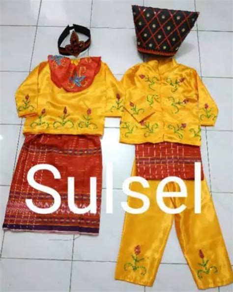 Jual Baju Adat Toraja Makassar anak Paud/Tk/SD/SMP/SMA/Dewasa Sulawesi Selatan (Sulsel) | Shopee ...