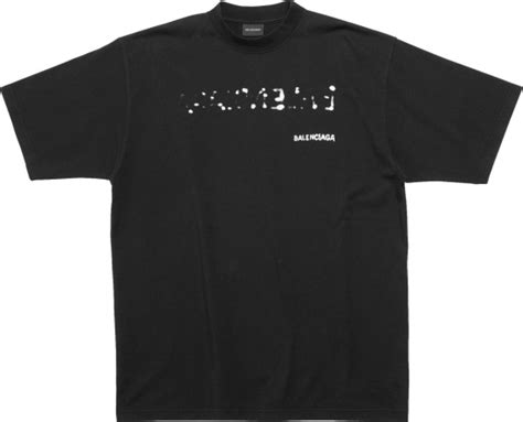 Balenciaga Black Hand Drawn Logo T-Shirt | INC STYLE