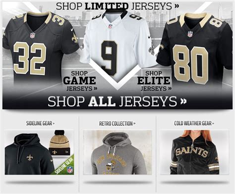 New Orleans Saints Gear - Buy Saints Nike Jerseys, Hats, Apparel ...