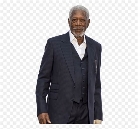 Morgan Freeman In A Suit, Overcoat, Coat, Clothing HD PNG Download - FlyClipart