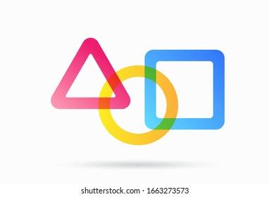 Geometric Drawing Triangle Circle Square Design Stock Vector (Royalty Free) 1663273573 ...