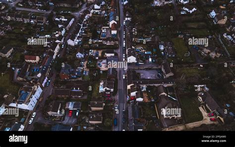 Aerial view of neighborhood Stock Photo - Alamy