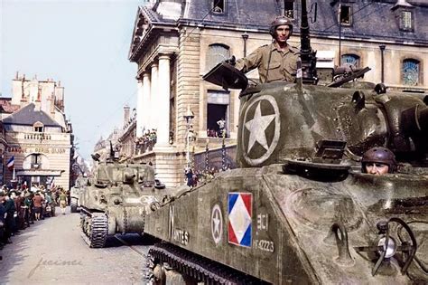 Free French Sherman M4A4 "Nantes" of the 3e Esqadron of the 2e RC (Currassiers Regiment) of the ...