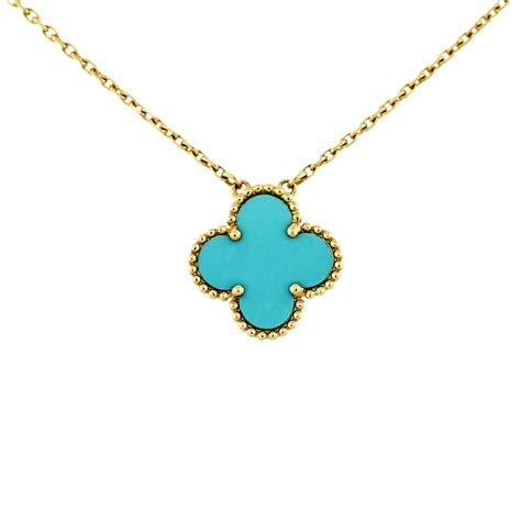 Van Cleef & Arpels Vintage Alhambra Turquoise Pendant-Boca Raton | Turquoise pendant, Clover ...