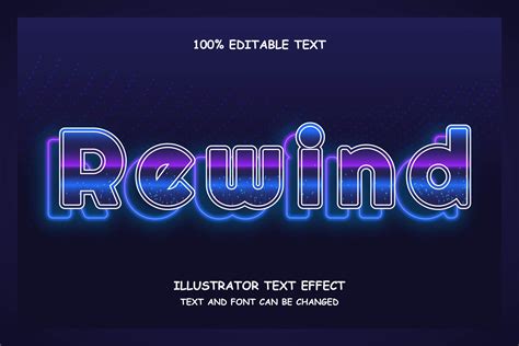 Rewind - Text Effect Graphic by 4gladiator.studio44 · Creative Fabrica