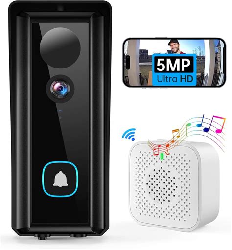 Amazon.com: Lybuorze 5MP Ultra HD Alexa Smart Doorbell Camera with Chime, Human Detection, WiFi ...