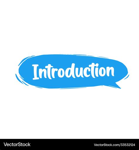 Introduction badge with megaphone icon flat Vector Image