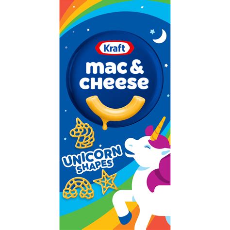 Kraft Mac N Cheese Macaroni and Cheese Dinner with Unicorn Pasta Shapes ...