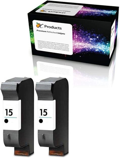 Remanufactured OCProducts for 2 Pack of HP 15 Ink Cartridge Replacement ...