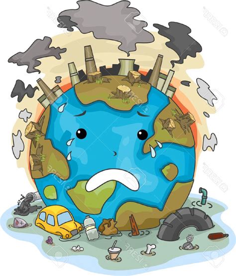 Earth Pollution Drawing