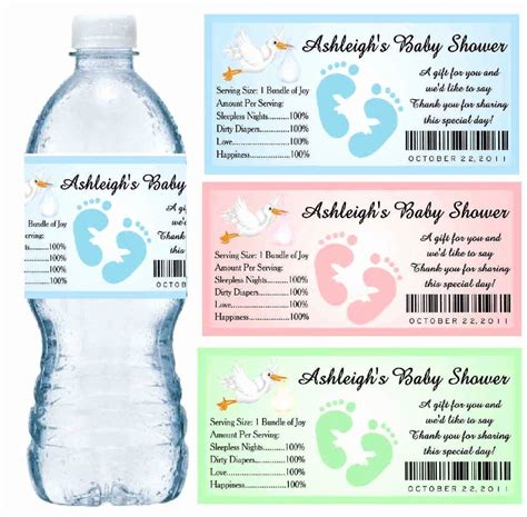 Free Water Bottle Labels For Baby Shower Template - Detrester.com