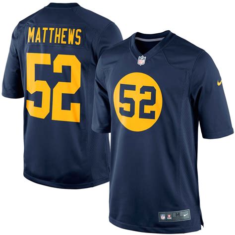 Clay Matthews Green Bay Packers Nike Throwback Limited Jersey - Navy ...