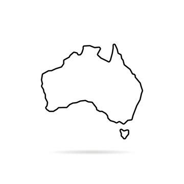 Australian Blank Political Map