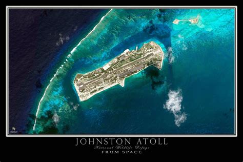 The Johnston Atoll Satellite Poster Map - Etsy