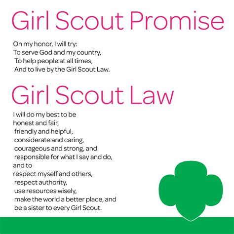 Girl Scout Promise And Law Printable Sign Instant Download, 59% OFF