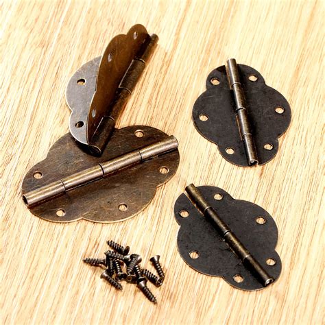 DRELD 2Pcs Antique Bronze Cabinet Hinges Door Butt Hinge Furniture ...