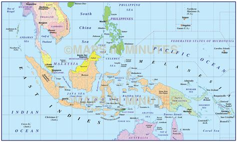 Malaysia/Indonesia Simple Political Map @10M scale in Illustrator and ...