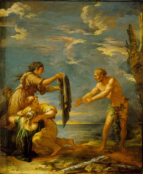 Odysseus and Nausicaa, Painted By Salvator Rosa (c. 1615-1673) - The ...