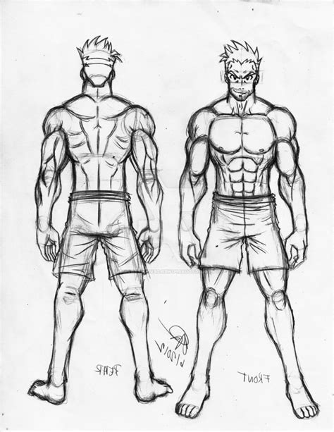 How To Draw A Anime Boy Full Body : How to Draw Anime Boy Body Proportions 3/4 View No Timelapse ...