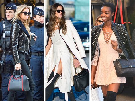 Victoria’s Secret Models and Their Fantastic Handbags Swarm Paris - PurseBlog