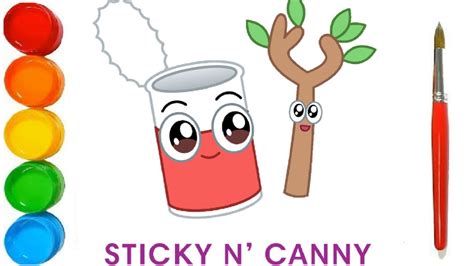 How to draw LANKYBOX Sticky n' Canny - YouTube