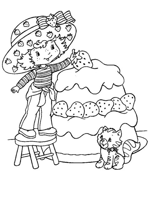 Strawberry Shortcake Birthday Coloring Pages