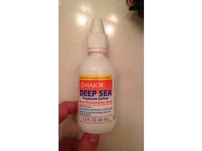 MAJOR Deep Sea Saline Nasal Spray, 1.5 oz Ingredients and Reviews