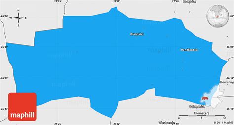 Political Simple Map of RANDFONTEIN, single color outside, borders and ...