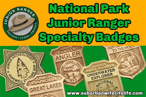 Junior Ranger Specialty Badges | Suburban Wife, City Life