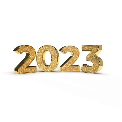 2023 New Year Golden, 3d 2023, 2023 New Year, Golden 2023 PNG Transparent Clipart Image and PSD ...