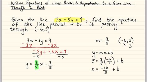 Writing The Equation Of A Line Through Two Given Points