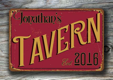 Customizable TAVERN SIGN Pub Sign custom Tavern Sign