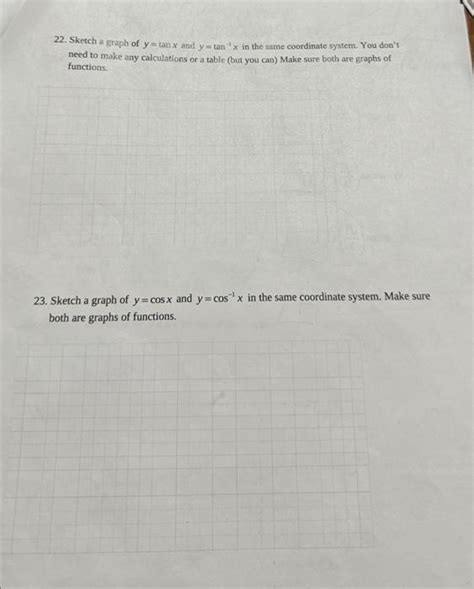 22. Sketch a graph of y=tanx and y=tan−1x in the sume | Chegg.com