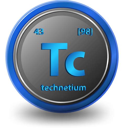 Technetium chemical element. Chemical symbol with atomic number and ...