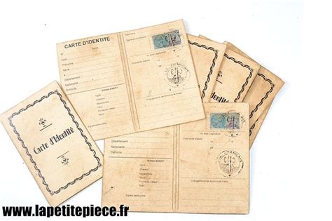 Repro carte d'identité régime de Vichy, Résistant FFI / civil - France ...