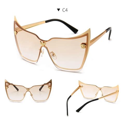 Cat Eye Sunglasses Shades Vogue Female Metal Frame