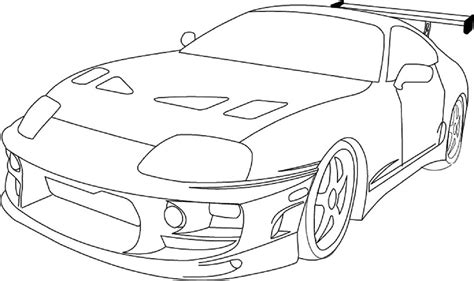 Fast and Furious Coloring Pages Toyota Supra | Educative Printable | Carros para colorear ...