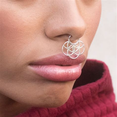 Unique Septum Ring Septum Jewelry Tribal Septum Silver - Etsy