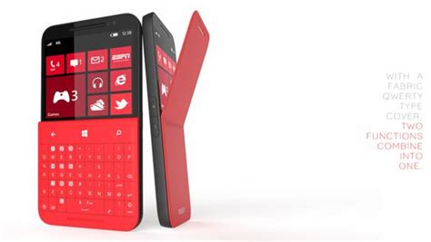 Plumage Concept Windows Phone with Keyboard Cover | Gadgetsin