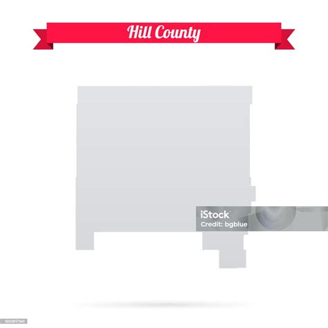 Hill County Montana Map On White Background With Red Banner Stock ...