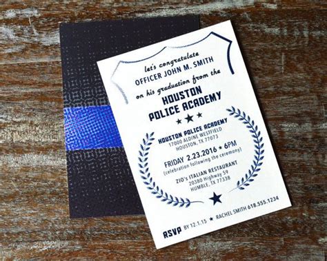 Police Academy Graduation Invitations by CandiceScottDesign | Police academy, Graduation invitations