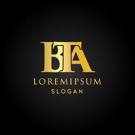 Luxury Black and gold Initial Letter logo design 30505302 Vector Art at ...