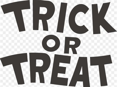 Trick Or Treat Halloween, PNG, 1024x764px, Trick Or Treat, Blackandwhite, Halloween, Logo, Text ...