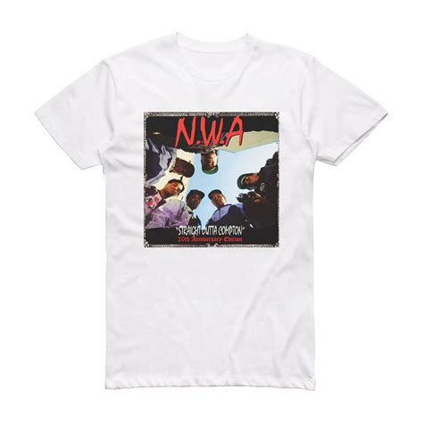 N W A Straight Outta Compton Album Cover T-Shirt White – ALBUM COVER T-SHIRTS