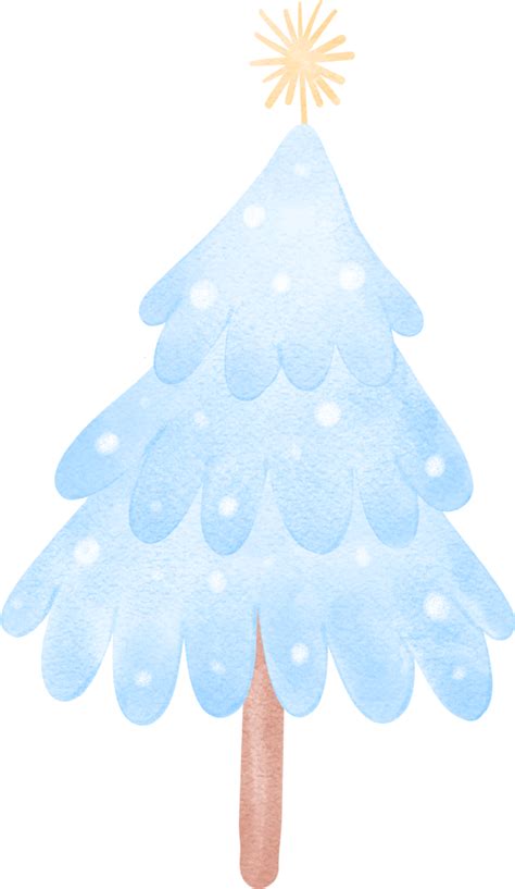 Blue Christmas Tree illustration. 30921449 PNG