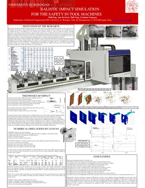 (PDF) Ballistic impact simulation for the safety in tool machines | Ana Pavlovic and Cristiano ...